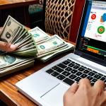 **

> A person creating a budget on a laptop at a cafe, with the 50/30/20 rule visually represented with pie charts, Turkish Lira currency notes scattered nearby, highlighting financial planning.

**